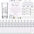 Sliner 50 Set Wedding Favor for Guest Bulk 2oz Acrylic Shot Glasses with bottle opener keychain Thank You Card Organza Bag for Guest Souvenirs Wedding Gift Bridal Shower Party (Classic)