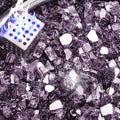 NUPICK 5 Pound Fire Glass, 1/2 Inch Reflective Fire Pit Glass | Tempered Fire Pit Rocks for Propane or Natural Gas, Glass Rocks for Fire Pit Table, Fireplace, Fire Bowl, Landscaping, Violet