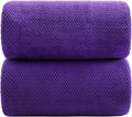 YTYC 39x78 Bath Sheets,Towels for Bathroom,Violet Purple,2-Pieces | Extra Large Bath Towels, Super Soft,Highly absorbent,Hanging Loop,Quick Drying,Light Weight,80% Polyester