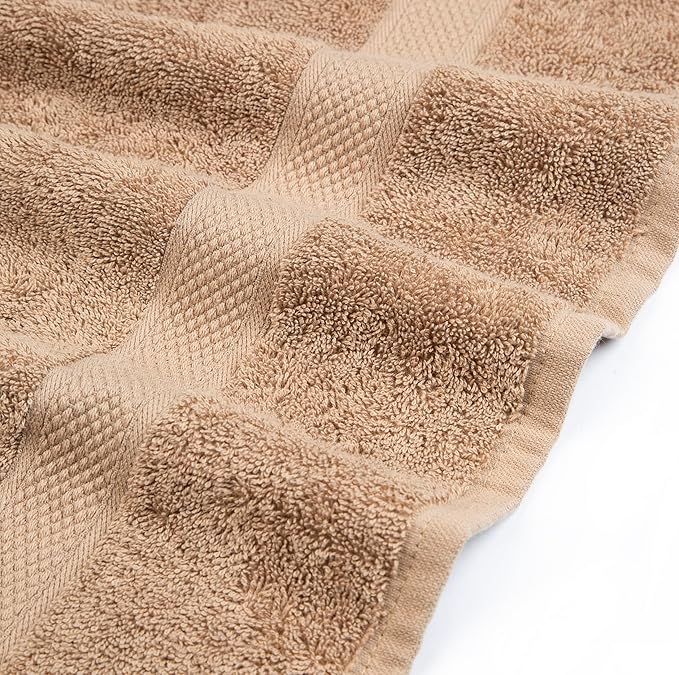 Pleasant Home Bath Towels Set of 6 (24” x 50”) 100% Cotton, 515 GSM | Soft & Highly Absorbent Towels for Bathroom, Gym, Pool & Spa | Bulk Bath Towels 6 Pack - Neutral Mix