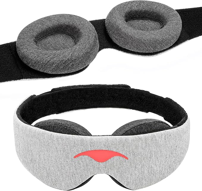 Manta Original Sleep Mask - Maximum Blackout Sleep Mask for Deep Sleep, Adjustable with Detachable Eye Cups, Zero Eye Pressure for Back & Belly Sleepers, Ideal for Travel, Shift Work & Daytime Sleep