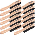Hat Brush Horsehair Felt Hat Cleaner, Horse Hair Brush for Baseball Cap, Cowboy Hats, Shoes, and Clothes Brush, Soft Bristles Wooden Cleaning Brush, Durable Dust and Lint Remover, 12 Pack - Superio