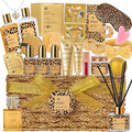 35 Pcs Mothers Day Gifts for Mom, Honey & Almond Bath & Body Gift Basket for Women, Face Skin Care Kit, Home Spa Basket Gift Set, Self-Care Gift Kit, Necklace, Birthday, Anniversary,Wife