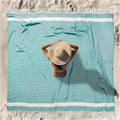 Vikumond Turkish Beach Towel Blanket Oversized 88x82 Inch Quick Dry Teal | Lightweight Compact Portable Sand Free Absorbent Boho Woven Throw for Pool Swimming Picnic Camping Cruise Outdoor Essentials