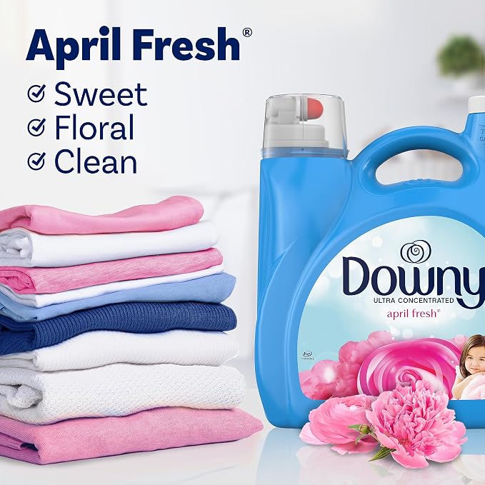 Downy April Fresh Liquid Fabric Conditioner (Fabric Softener), 10 FL OZ, pack of 12