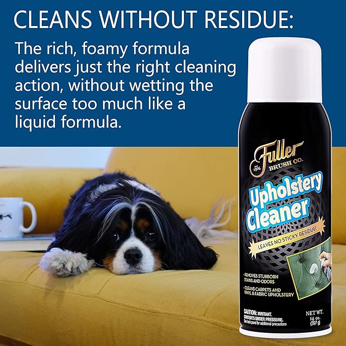 Fuller Brush Upholstery Cleaner – Foaming Multi-Surface Spray for Fabric, Carpet, Vinyl & Car Seats – Removes Stains & Odors Without Residue – Restores & Refreshes – 22 oz (Pack of 2)