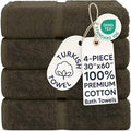 Chakir Turkish Linens 2 Piece Large Bath Towels, 100% Cotton Turkish Towels for Bathroom, Luxury Soft Absorbent Bath Towels, 30 x 60 Inches, Cocoa