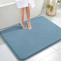 OLANLY Memory Foam Large Bathroom Rugs 40x32, Absorbent Bath Mat, Airy Blue | Soft Quick Dry Bath Mat Rugs, Non-Slip, Machine Washable Mat for Bathroom Floor, Tub and Shower, Home Decor Accessories