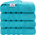 American Soft Linen 100% Cotton Luxury Turkish Towels, 4 PC Bath Towel Set | Soft Absorbent Quick Dry OEKO Tex Standard 100 Certificated Durable Machine Washable Breathable Premium Hotel Quality
