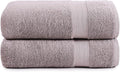 LANE LINEN Bath Sheets Quick Dry 100% Cotton 2 Pack Oversized - Platinum | Hotel Bath Sheets - Oversized & Roomy, Lightweight & Breathable, Fade-Resistant Color, Classic Terry Weave, Densely Woven