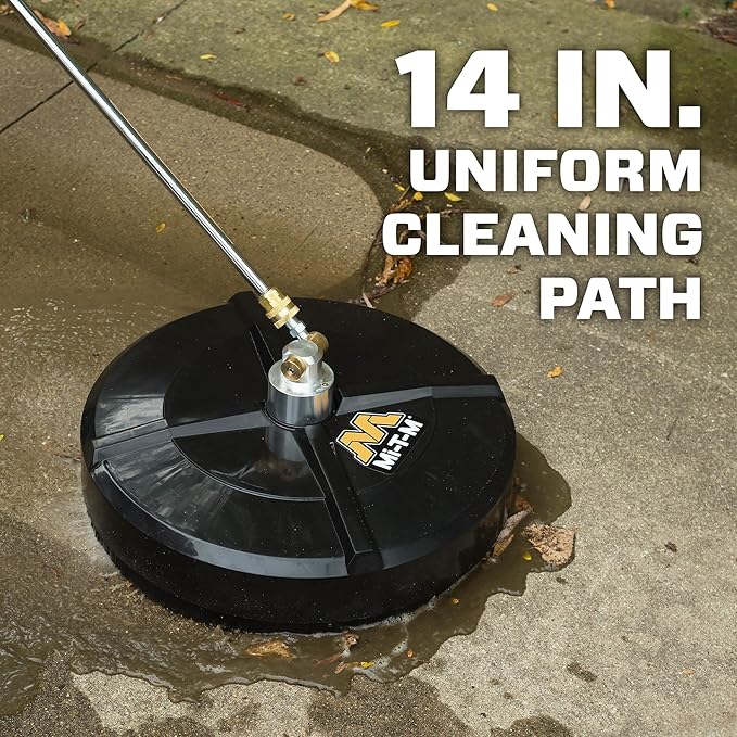 Mi-T-M Corporation AW-7020-8009 14-Inch Surface Cleaner - 4200 PSI, 8.0 GPM, Dual Spray Bars, Quick Connect, for Decks, Driveways, Patios & Concrete Cleaning