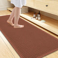 Smiry Waffle Bath Mat 60x24, Extra Soft Absorbent Bathroom Rugs, Non Slip Machine Washable Quick Dry Bath Rugs for Bathroom Floor, Tub, Shower, Home Decor Accessories, Orange