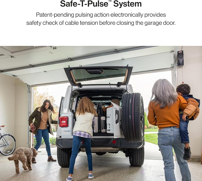 Genie 6072H-B Wall Mount Garage Door Opener with Battery Backup, Wall Mounted & Space Saving | Ultra-Quiet, Compact Space Saving Design, Battery Backup, Wireless Wall Console, 1 Remote, Operates During Power Outages