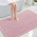 OLANLY Large Bathroom Rugs 44x32, Extra Soft Absorbent Chenille Bath Rugs, Rubber Backing Quick Dry, Machine Washable Bath Mats for Bathroom Floor, Tub and Shower, Home Decor Accessories, Dusty Rose