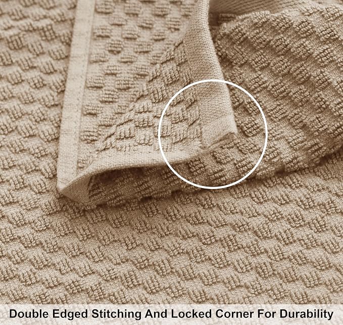 COTTON CRAFT Euro Spa Waffle Weave Bath Towels - Set of 4 Linen Towels | Pure 100% Ringspun Cotton Oversized Luxurious Towel Set - Soft Plush Super Absorbent Low Lint Quick Dry - 30 x 56 inches