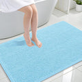 OLANLY Large Bathroom Rugs 47x32, Extra Soft Absorbent Chenille Bath Rugs, Rubber Backing Quick Dry, Machine Washable Bath Mats for Bathroom Floor, Tub and Shower, Home Decor Accessories, Sky Blue
