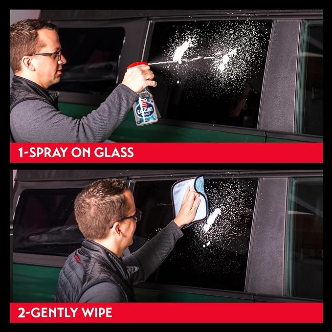 Griot's Garage Foaming Glass Cleaner Spray for Car Window, Windshield, Mirror, Tint Safe, No Streak, Dye and Ammonia-Free Formula, 22 Oz, 10891