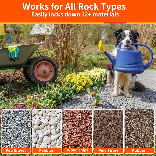 32OZ Rock Glue for Landscaping, Strong Pea Gravel Binder & Stone Adhesive | Strong Mulch Glue & Gravel Stabilizer for Pea Gravel, Pebbles, and Stone for Garden Walkways, Yards, Patios, and Driveways