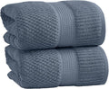NY Loft 100% Cotton 2-Pack Oversized Bath Towel Set | Flint | Quick-Dry | Two Oversized 35" x 70" Bath Towels / Bath Sheets | Super Absorbent | Designer-Styled Texture