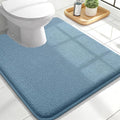 OLANLY Thick Memory Foam Bathroom Rugs 24x20, Absorbent Bath Mat, Airy Blue | Soft Quick Dry Bath Rugs Mats, Non-Slip, Machine Washable Carpet for Bathroom Floor, Tub and Shower, Home Decor Accessories