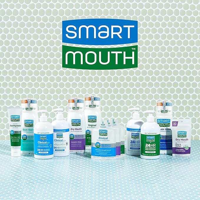 SmartMouth DDS Activated Clinical Mouthwash - for Fresh Breath - Clinical Strength Mouthwash for Gum Health, Gingivitis & More - Clean Mint Flavor, 16 fl oz