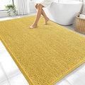 OLANLY Large Bathroom Rugs 70x46, Extra Soft Absorbent Chenille Bath Rugs, Rubber Backing Quick Dry, Machine Washable Bath Mats for Bathroom Floor, Tub and Shower, Home Decor Accessories, Yellow