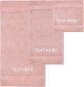 Chakir Turkish Linens Personalized 3 Piece Towel Set, 100% Cotton Luxury Turkish Towels for Bathroom, Soft Absorbent Towel Set with Bath Towel Hand Towel and Washcloth, Pink