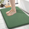 OLANLY Memory Foam Small Bathroom Rugs 24x16, Absorbent Mat, Olive Green | Soft Quick Dry Bath Mat Rugs, Non-Slip, Machine Washable Mat for Bathroom Floor, Tub and Shower, Home Decor Accessories