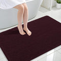 OLANLY Large Bathroom Rugs 47x32, Extra Soft Absorbent Chenille Bath Rugs, Rubber Backing Quick Dry, Machine Washable Bath Mats for Bathroom Floor, Tub and Shower, Home Decor Accessories, Black Cherry
