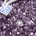 NUPICK 5 Pound Fire Glass, 1/4 Inch Reflective Fire Pit Glass | Tempered Fire Pit Rocks for Propane or Natural Gas, Glass Rocks for Fire Pit Table, Fireplace, Fire Bowl, Landscaping, Violet