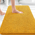 OLANLY Bathroom Rugs 30x20, Extra Soft Absorbent Chenille Bath Rugs, Rubber Backing Quick Dry, Machine Washable Bath Mats for Bathroom Floor, Tub and Shower, Home Decor Accessories, Golden Yellow