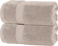 White Classic Luxury Soft Bath Sheet Towels - 650 GSM Cotton Luxury Towels Extra Large 35x70 | Highly Absorbent and Quick Dry | Hotel Quality, Taupe, 2 Pack
