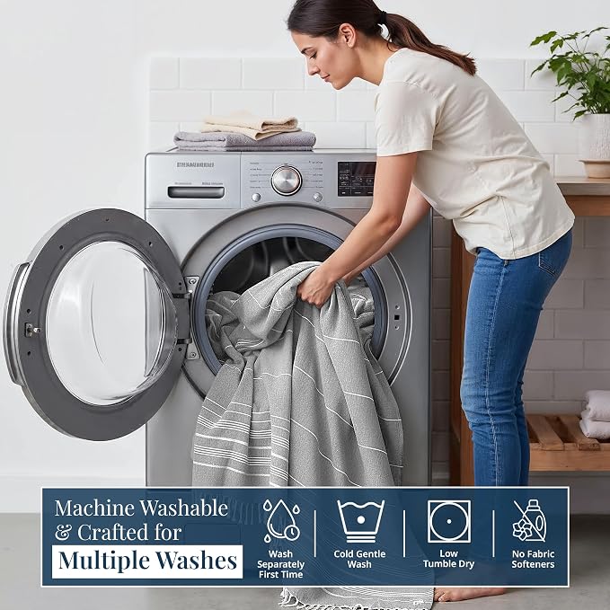 LANE LINEN Beach Blanket Sand Free, Picnic & Giant Beach Towel - Grey | Oversized Beach Towels, 82"x82" - Room For The Whole Family & Friends - Folds Compact, Easy To Carry - Roomy Family Size
