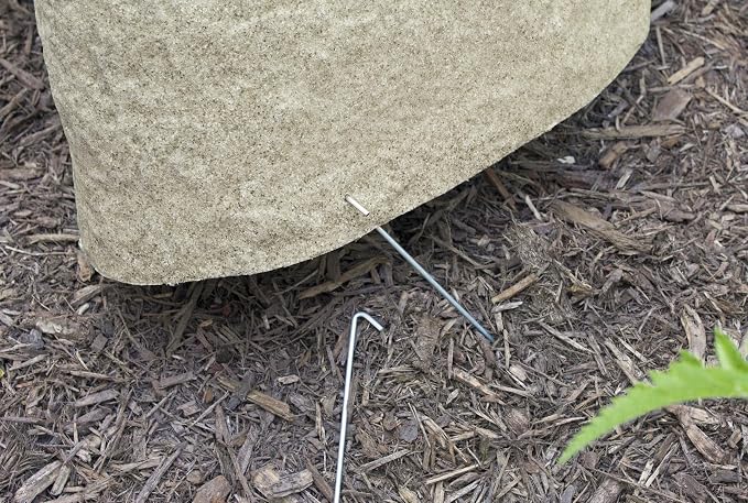 EMSCO Landscape Rock Cover – Sandstone – Medium – Decorative Artificial Rock for Concealing Utility Fixtures, Pipes, Valves & Landscape Equipment | Sandstone, Medium Size, Decorative Landscape Rock Cover, Covers Well Pumps, Sprinkler Valves & Yard Util...