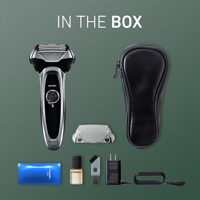 Panasonic ARC5 Electric Razor for Men with Pop-Up Trimmer, Wet/Dry 5-Blade Electric Shaver with Intelligent Shave Sensor and Multi-Flex Pivoting Head, ES-LV65-S (Silver)