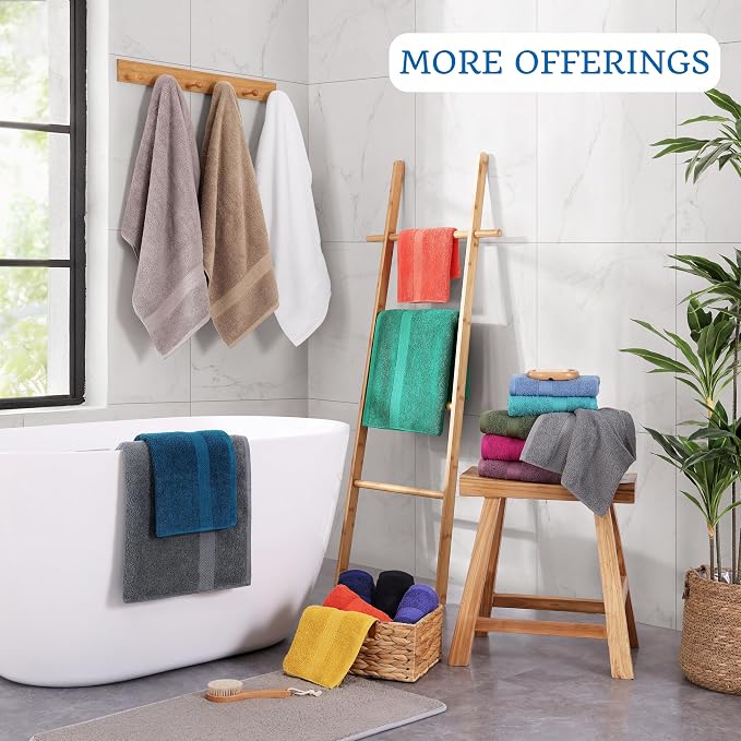 LANE LINEN Bath Sheet Set 2 Pack Oversized Soft Absorbent Quick Dry - White | Cotton Bath Sheets - Oversized & Roomy, Lightweight & Breathable, Fade-Resistant Color, Classic Terry Weave, Densely Woven