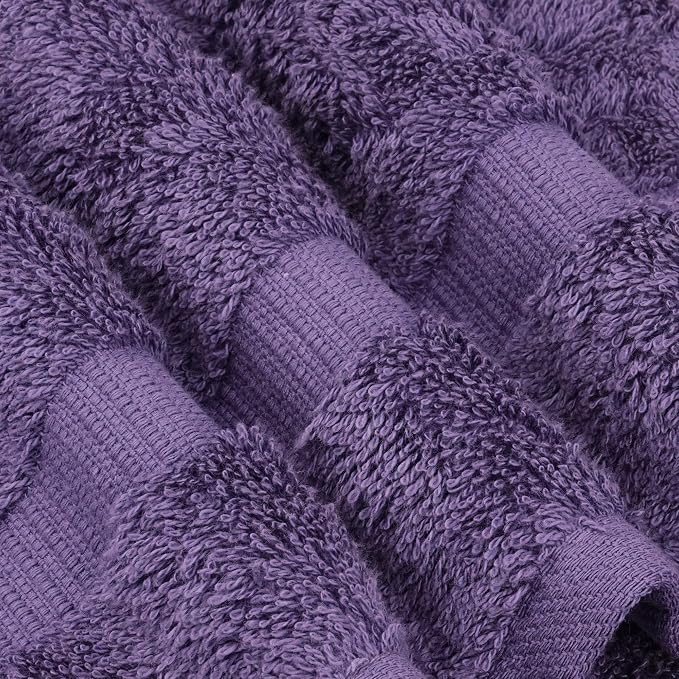 Chakir Turkish Linens 4 Piece Bath Towel Set, 100% Cotton Luxury Turkish Towels for Bathroom, Soft Absorbent Bath Towels, 27 x 54 Inches, Plum