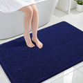 OLANLY Large Bathroom Rugs 44x32, Extra Soft Absorbent Chenille Bath Rugs, Rubber Backing Quick Dry, Machine Washable Bath Mats for Bathroom Floor, Tub and Shower, Home Decor Accessories, Navy