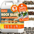 1.32Gallon Rock Glue for Landscaping, Pea Gravel Binder & Stone Adhesive | Strong Mulch Glue & Gravel Stabilizer for Pea Gravel, Pebbles, and Stone for Garden Walkways, Yards, Patios, and Driveways