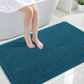 OLANLY Large Bathroom Rugs 44x32, Extra Soft Absorbent Chenille Bath Rugs, Rubber Backing Quick Dry, Machine Washable Bath Mats for Bathroom Floor, Tub and Shower, Home Decor Accessories, Peacock Blue