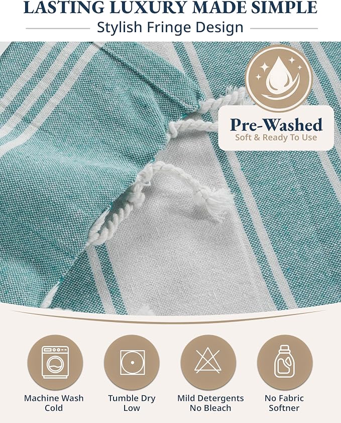 LANE LINEN Beach Towel Oversized, Super Absorbent, Durable - Hunter Green | 2 Pack Turkish Beach Towels - Pre-Washed Stylish Womens - Quick Dry Swim, Sand Free Beach Towel - Vacation Essential, Soft