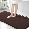OLANLY Memory Foam Bathroom Runner Rugs 59x24, Absorbent Long Mat, Brown | Soft Quick Dry Bath Mat Rugs, Non-Slip, Machine Washable Mat for Bathroom Floor, Tub and Shower, Home Decor Accessories