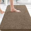 OLANLY Bathroom Rugs 35x24, Extra Soft Absorbent Chenille Bath Rugs, Rubber Backing Quick Dry, Machine Washable Bath Mats for Bathroom Floor, Tub and Shower, Home Decor Accessories, Tan