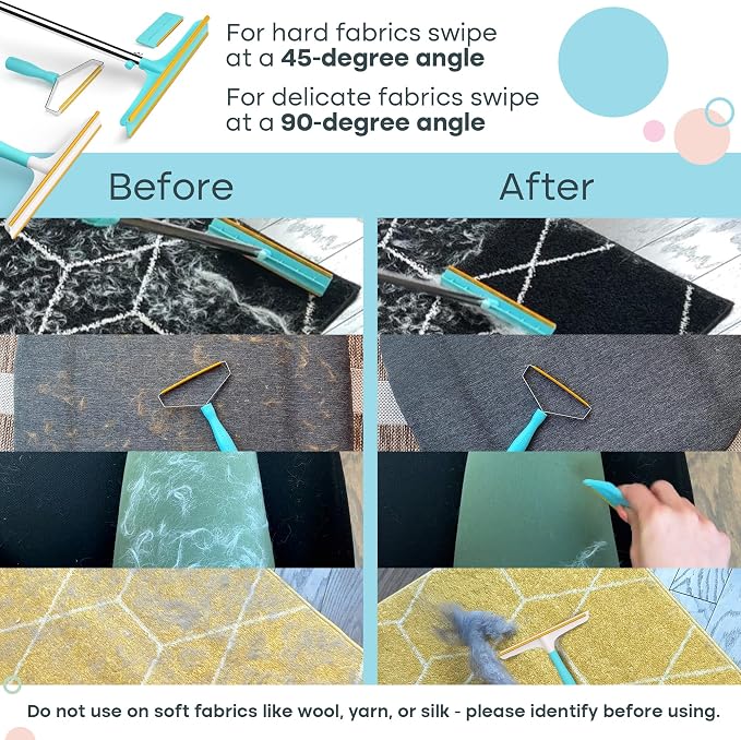 Uproot Clean Ultra Bundle - Xtra, Max, Pro & Mini-Ultimate Pet Hair Removal Tool & Carpet Rake Bundle-Easy Cat & Dog Hair Remover for Couch, Clothes, Rugs, Cars & More-The Ultimate Fur Remover Set