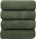 YTYC 29x59 Bath Towels,Towels for Bathroom,Olive Green,4-Pieces | Super Soft,Highly absorbent,Hanging Loop,No Lint Ball,Quick Drying,Light Weight,80% Polyester 20% Nylon