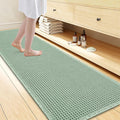 Smiry Waffle Bath Mat 72x24, Extra Soft Absorbent Bathroom Rugs, Non Slip Machine Washable Quick Dry Bath Rugs for Bathroom Floor, Tub, Shower, Home Decor Accessories, Sage Green