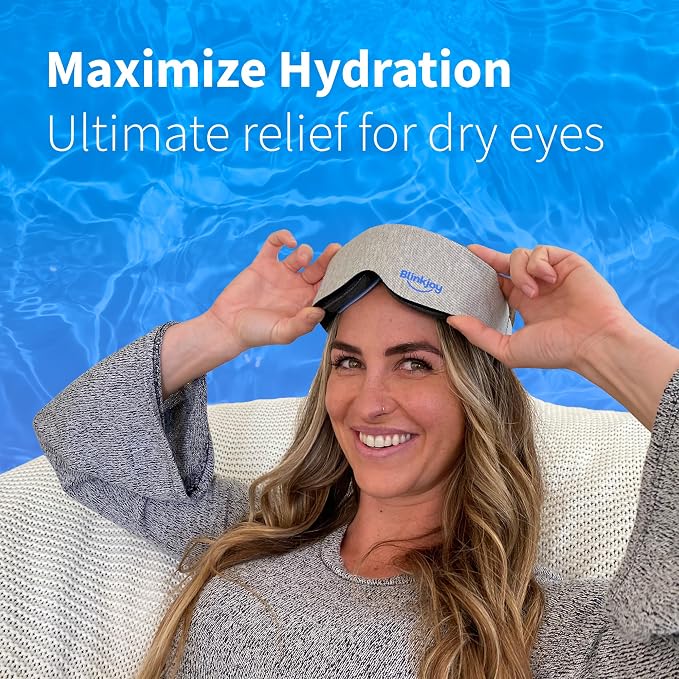 Blinkjoy Hydrating Sleep Mask for Dry Eye Relief – Moisture-Sealing Blackout Eye Mask Protects from Dust & Drafts, Preserves Eye Drops & Ointment, Lightweight (1st Gen)