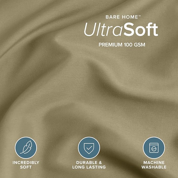 Bare Home Bedding Duvet Cover Extra Long Size - Premium 1800 Super Soft Collection - Lightweight, Cooling - Soft Breathable Bedding Duvet Cover (Twin/Twin XL, Olive)