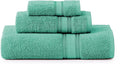 LANE LINEN Towel Set Quick Dry 100% Cotton 3 Piece Soft Absorbent - Teal | Cotton Towels For Bathroom - Zero-Twist Durability, Zero-Twist Cotton, Terry Weave Comfort, Long-Lasting Comfort