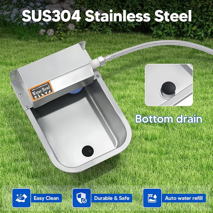 Automatic Water Dispenser for Dog, 3L Dog Water Bowl Dispenser, Large Water Feeder